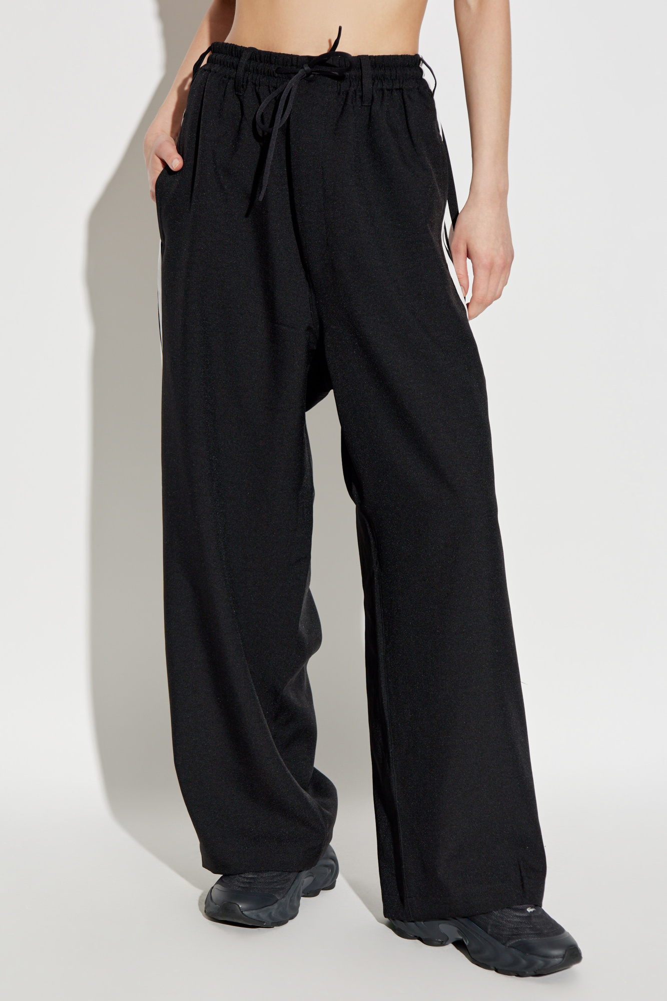 パンツ Y-3 U DRAWSTRING JERSEY 3/4 PANT ADIDAS ORIGINALS + Y-3 tech-jersey wide-leg track pants